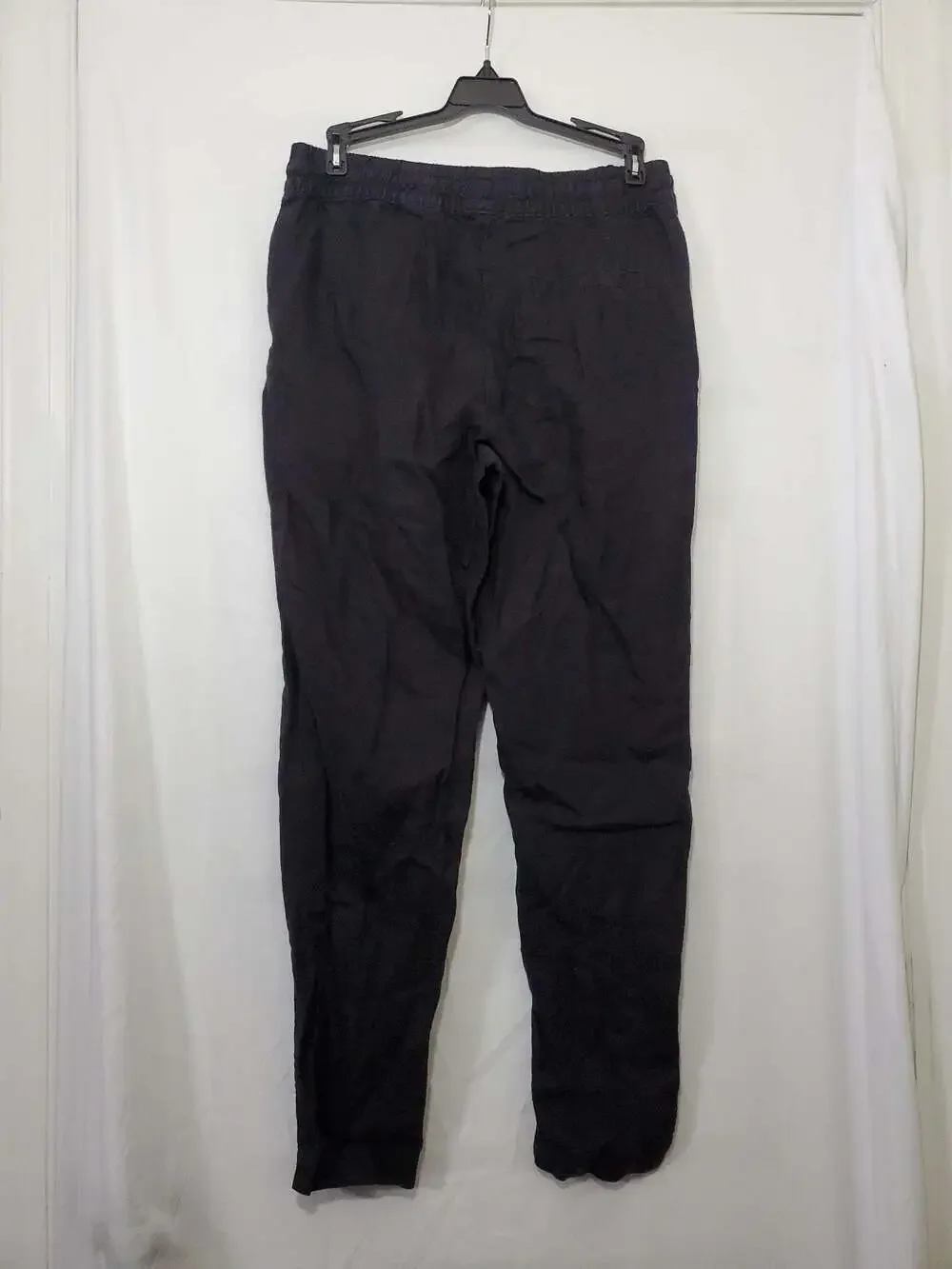 H&M L.O.G.G. Black Linen Blend Drawstring Jogger Pants Size 4